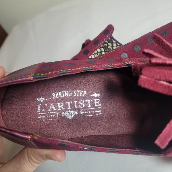 Sold L'Artiste Klasik Spring Step Maroon Tassle sz EU39 - Picture 8 of 9